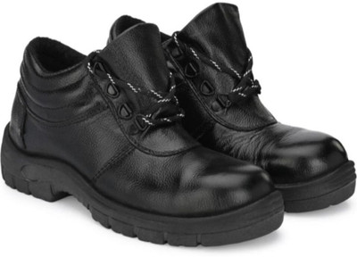 B-Fox Steel Toe Leather Safety Shoe(Black, S1, Size 10)