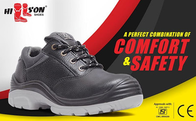 Hillson Steel Toe PVC Safety Shoe(Black, SB, Size 6)