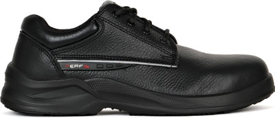 Perf Steel Toe Grain Leather Safety Shoe(Black, S1, Size 5)