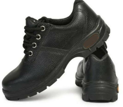 MKE Steel Toe Leather Safety Shoe(Black, S1, Size 9)