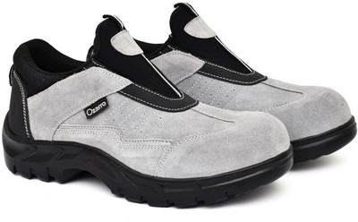 Ozarro Steel Toe Suede Safety Shoe(Grey, S1, Size 10)