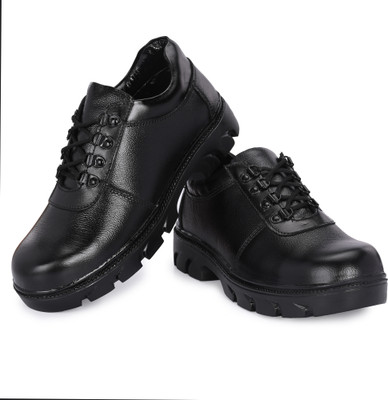 B-Fox Steel Toe Leather Safety Shoe(Black, S1, Size 10)