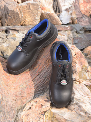 Liberty Steel Toe Genuine Leather Safety Shoe(Black, S1, Size 10)