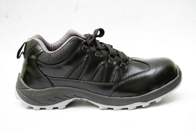 Hillson Steel Toe Leather Safety Shoe(Black, S1, Size 10)