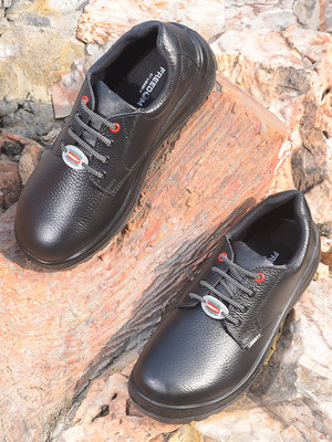 Liberty Steel Toe Leather Safety Shoe(Black, S1, Size 10)