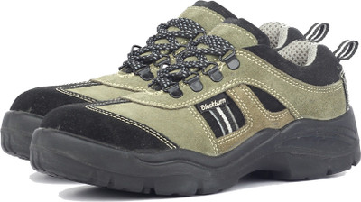 Blackburn Steel Toe Leather Safety Shoe(Green, S1P, Size 9)