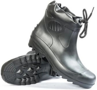 HOUSE OF COMMON Steel Toe Rubber Safety Shoe(Black, S1, Size 8)