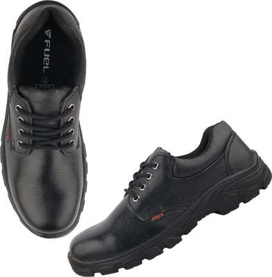 FUEL Steel Toe Grain Leather Safety Shoe(Black, S1P, Size 9)