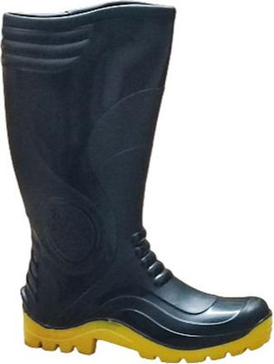 gumboots Soft Toe Rubber Safety Shoe(Black, S1, Size 6)