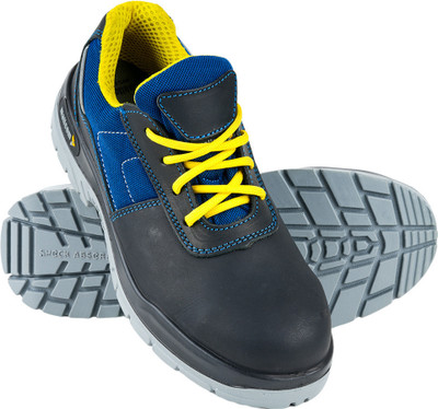 Mallcom Steel Toe Nubuck Leather Safety Shoe(Blue, S1, Size 9)