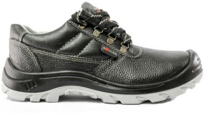 HOUSE OF COMMON Steel Toe Genuine Leather Safety Shoe(Black, S2P, Size 8)