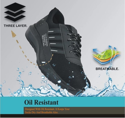 Elecant Steel Steel Toe Mesh Safety Shoe(Black, S2, Size 7)