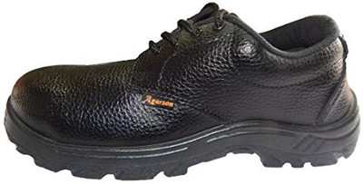 Agarson Steel Toe Leather Safety Shoe(Black, S1, Size 7)