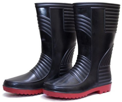 HOUSE OF COMMON Soft Toe Rubber Safety Shoe(Black, S1, Size 8)