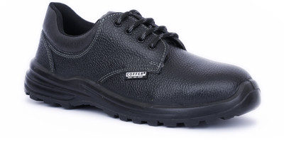 Coffer Safety Steel Toe Leather Safety Shoe(Black, S1, Size 6)