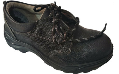 MKE Steel Toe Leather Safety Shoe(Black, S1, Size 9)