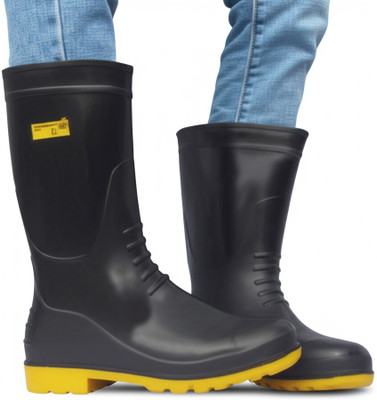 Hillson Soft Toe PVC Safety Shoe(Yellow, SB, Size 6)