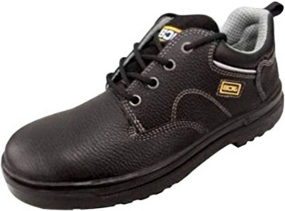 JCB Steel Toe Leather Safety Shoe(Black, S1, Size 7)