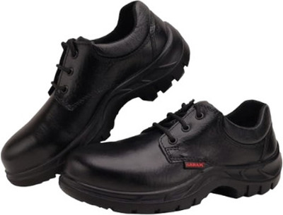 Karam Fiber Toe Leather Safety Shoe(Black, S1, Size 7)