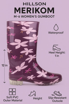 Hillson Soft Toe PVC Safety Shoe(Purple, SB, Size 8)