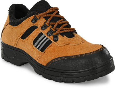 Ozarro Steel Toe Suede Safety Shoe(Tan, S1, Size 7)