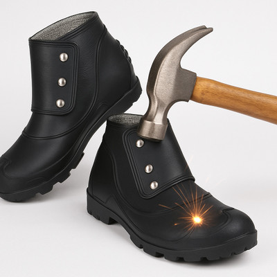 Hillson Steel Toe PVC Safety Shoe(Black, SB, Size 6)