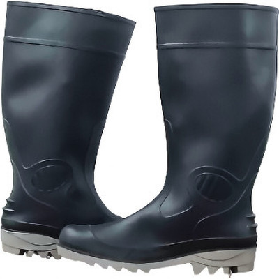 HOUSE OF COMMON Fiber Toe Rubber Safety Shoe(Black, S2, Size 8)