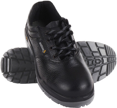 Mallcom Steel Toe Grain Leather Safety Shoe(Black, S1, Size 6)