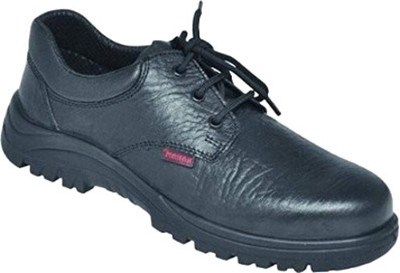 Karam Steel Toe Leather Safety Shoe(Black, S1, Size 8)
