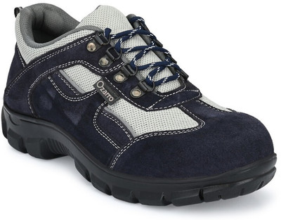 Ozarro Steel Toe Suede Safety Shoe(Blue, Grey, S1, Size 6)