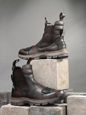 Eego Italy Steel Toe Genuine Leather Safety Shoe(Brown, S1, Size 7)
