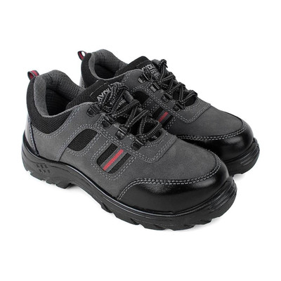 Ayoka Steel Toe Synthetic Leather Safety Shoe(Grey, S1, Size 7)