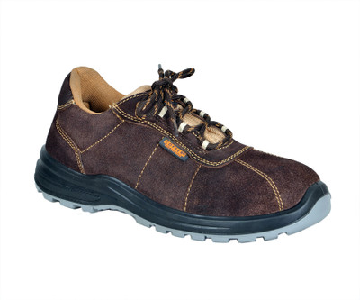Coffer Safety Steel Toe Suede Safety Shoe(Brown, S1, Size 8)