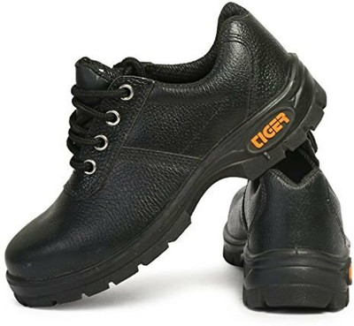 MKE Steel Toe Leather Safety Shoe(Black, S1, Size 9)