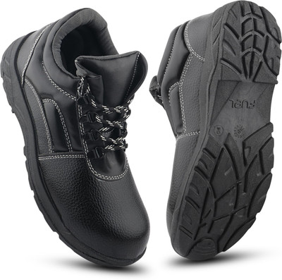 FUEL Steel Toe Synthetic Leather Safety Shoe(Black, S1P, Size 10)