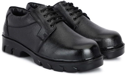 B-Fox Steel Toe Genuine Leather Safety Shoe(Black, S1, S1P, S2, S2P, Size 10)