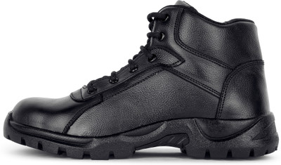 leo's Fitness shoes Steel Toe Leather Safety Shoe(Black, S1, Size 7)