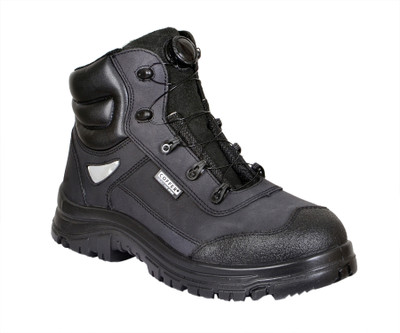 Coffer Safety Steel Toe Genuine Leather Safety Shoe(Black, S1, Size 5)
