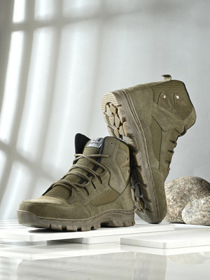 Eego Italy Steel Toe Suede Safety Shoe(Green, S1, Size 11)