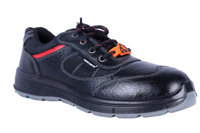 Contablue Steel Toe Grain Leather Safety Shoe(Black, S3, Size 7)