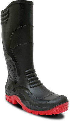 Hillson Soft Toe Rubber Safety Shoe(Black, S4, Size 10)