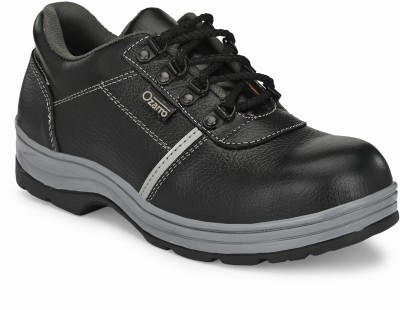 Ozarro Steel Toe Leather Safety Shoe(Black, S1, Size 11)