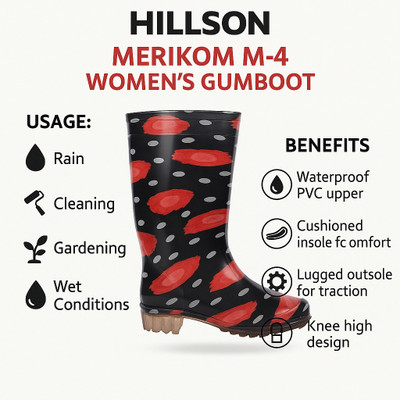 Hillson Soft Toe PVC Safety Shoe(Red, SB, Size 6)