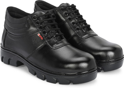 B-Fox Steel Toe Leather, Steel Safety Shoe(Black, S1, Size 10)