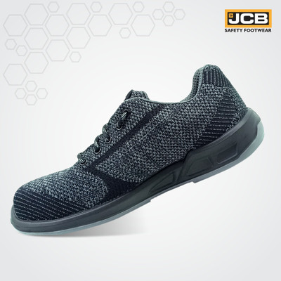 JCB Steel Toe Textile Safety Shoe(Grey, S1, Size 7)