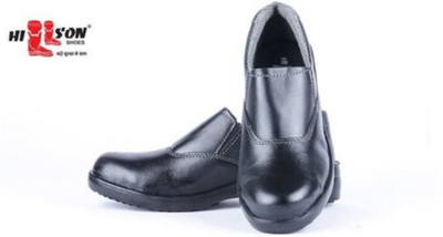 Hillson Steel Toe Leather Safety Shoe(Black, S2P, Size 6)
