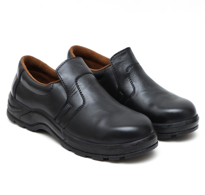 HOUSE OF COMMON Steel Toe Genuine Leather Safety Shoe(Black, S2, Size 7)