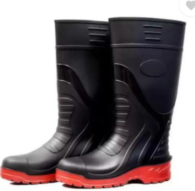 APN Steel Toe Rubber Safety Shoe(Black, S2P, Size 10)