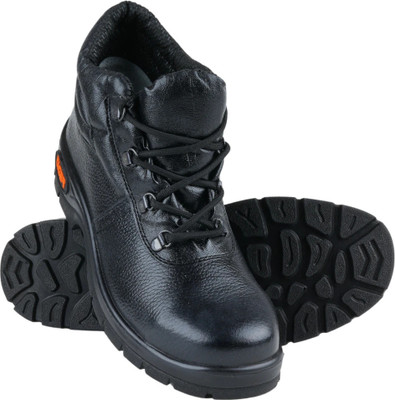 TIGER Steel Toe Genuine Leather Safety Shoe(Black, S1, Size 8)