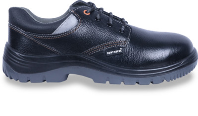 Contablue Steel Toe Leather Safety Shoe(Black, S3, Size 7)